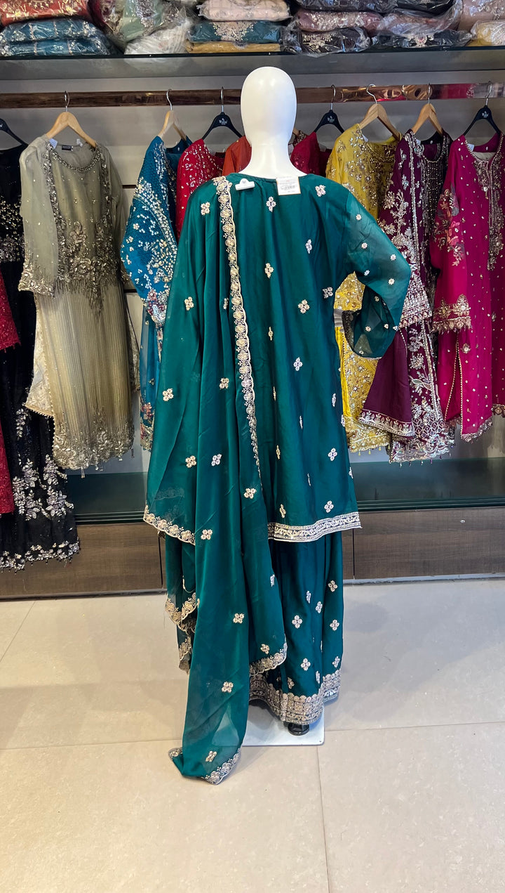 ZARI WORK DESIGNER SUIT  - IKFQT01