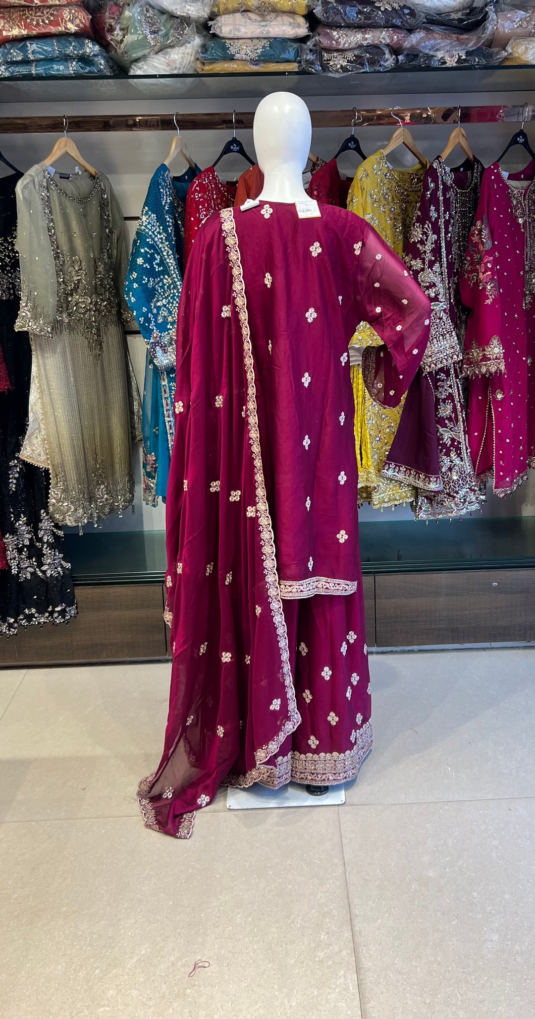 ZARI WORK DESIGNER SUIT  - IKFQT01