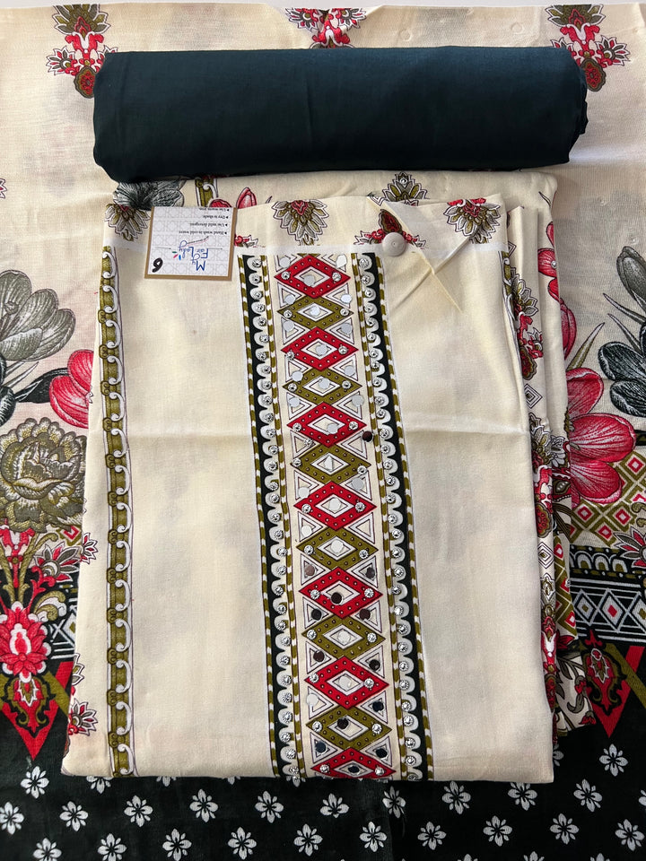 KUSHI DESIGNER UNSTITCHED DRESS MATERIAL-IKLB06