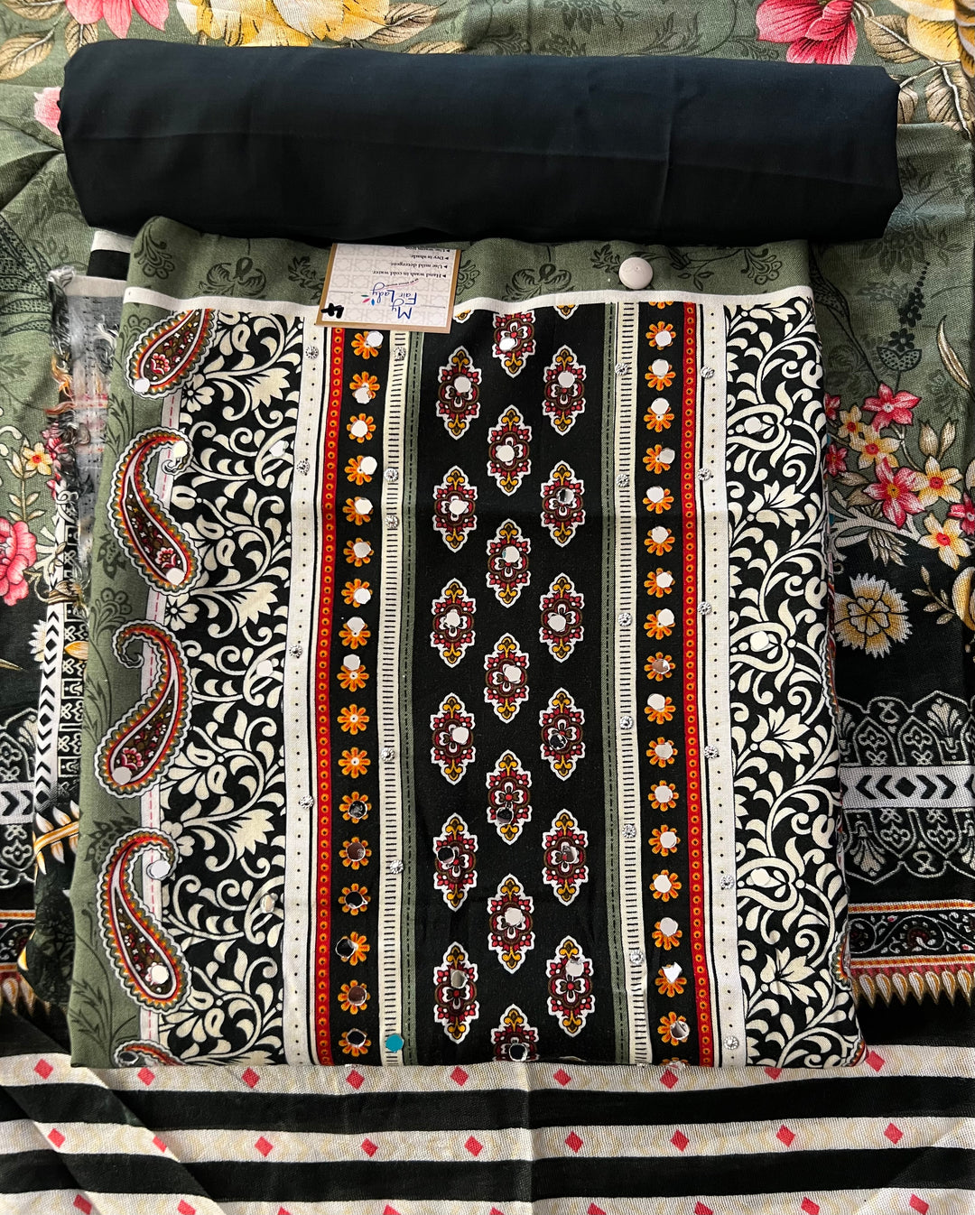 KUSHI DESIGNER UNSTITCHED DRESS MATERIAL-IKLB06