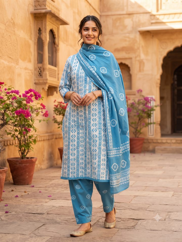 ELITE FESTIVE READYMADE COTTON SUIT-MZR07