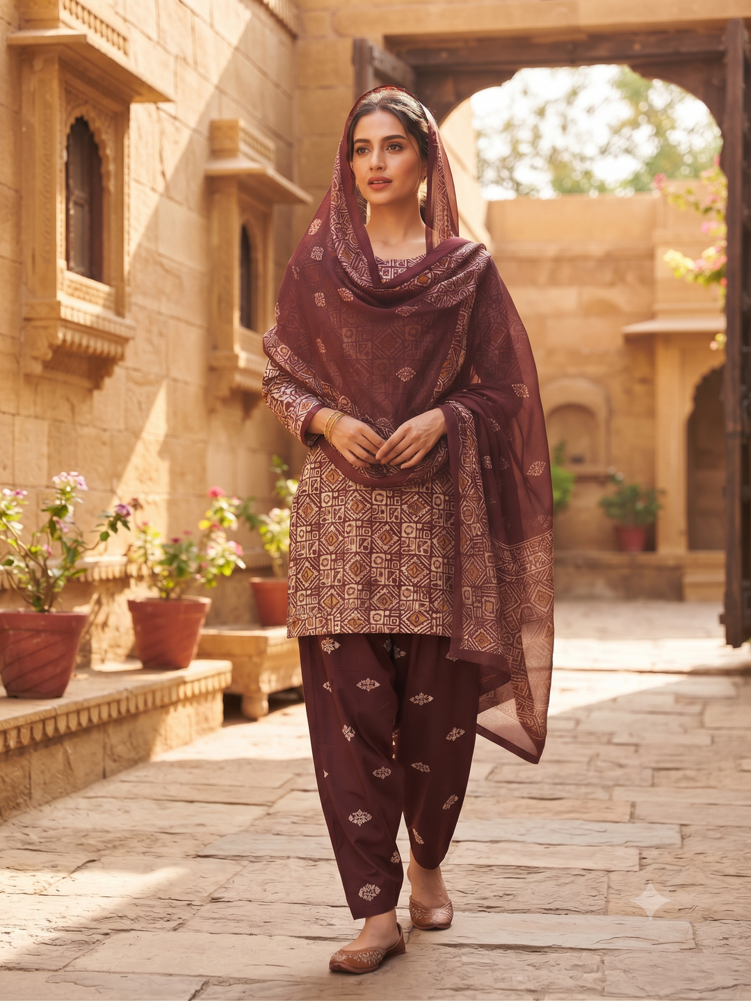 ELITE FESTIVE READYMADE COTTON SUIT-MZR07