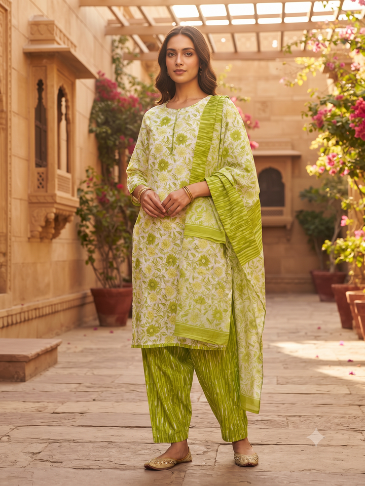 ELITE FESTIVE READYMADE COTTON SUIT-MZR07