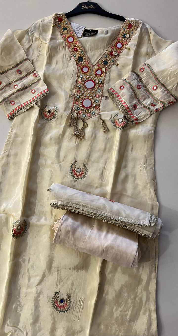 EMBROIDERI AND PRINTED WORK DESIGNER SUIT - MDFY27