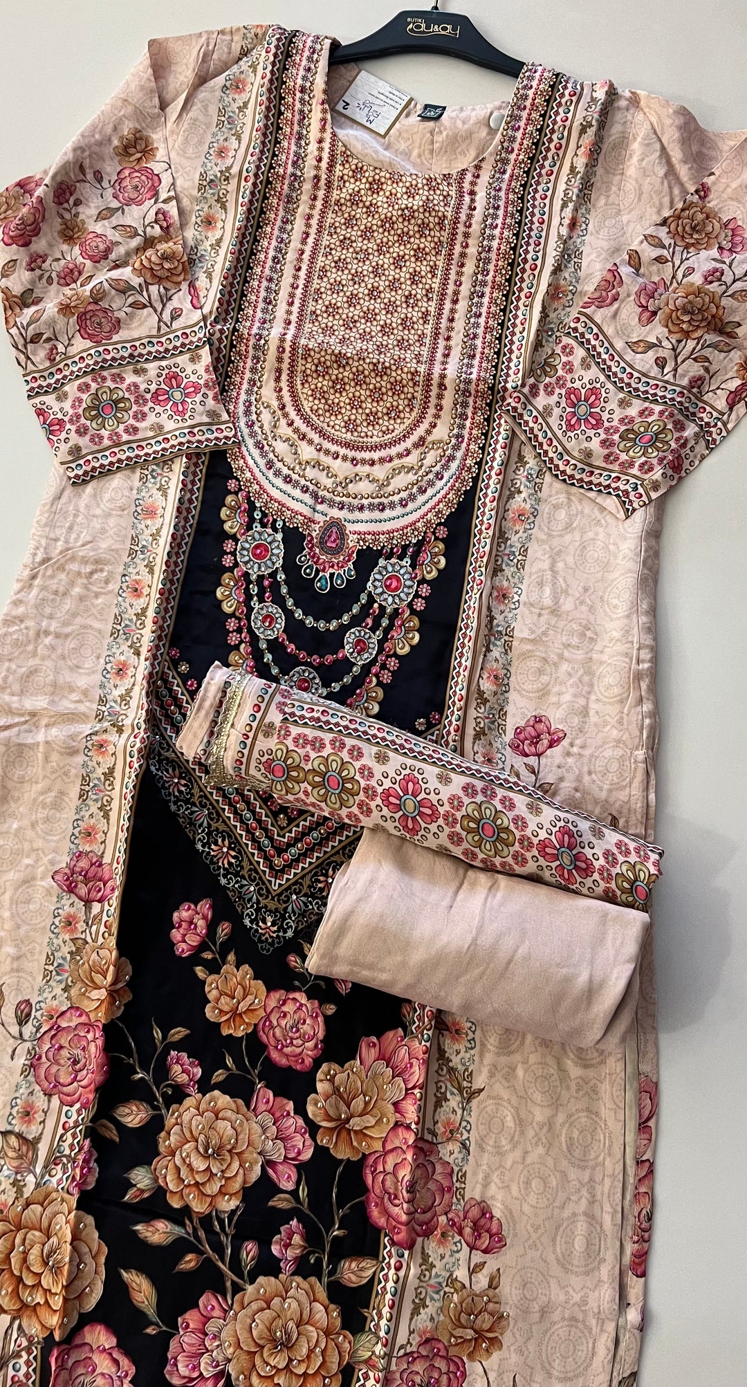 EMBROIDERI AND PRINTED WORK DESIGNER SUIT - IKFQE02