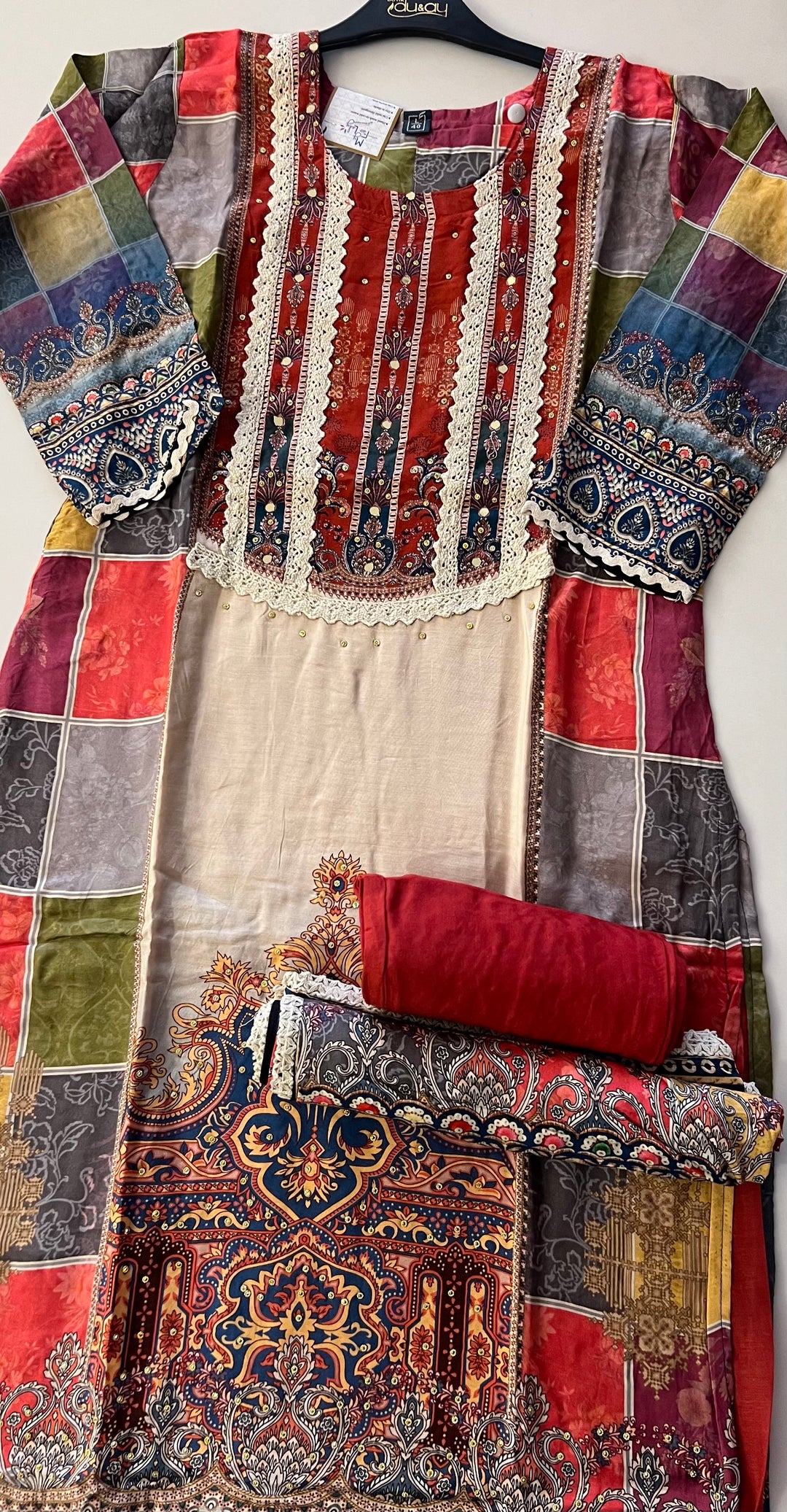 EMBROIDERED WORK DESIGNER  SUIT - IKFQE01
