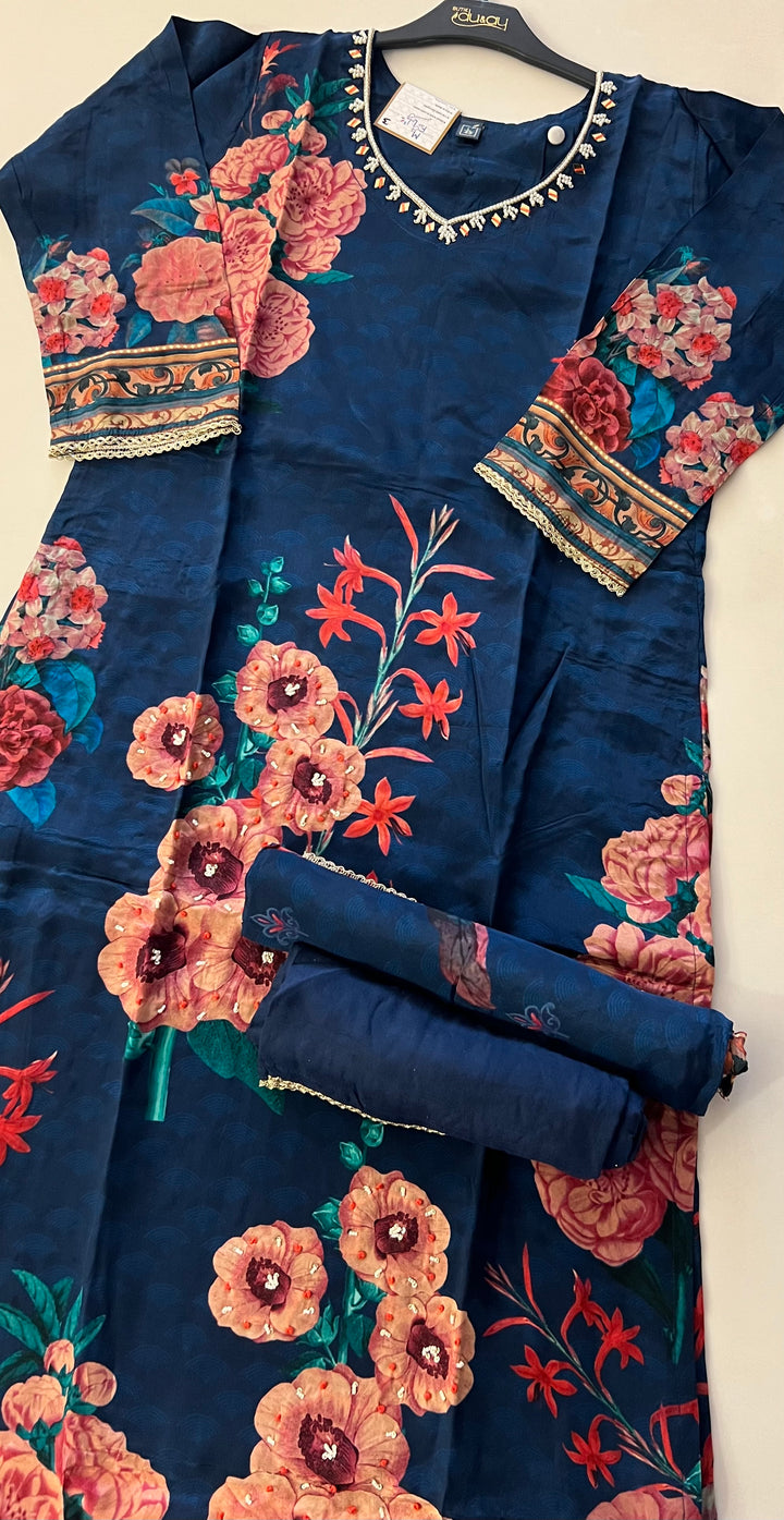 PRINTED WORK DESIGNER SUIT - IKFQE03