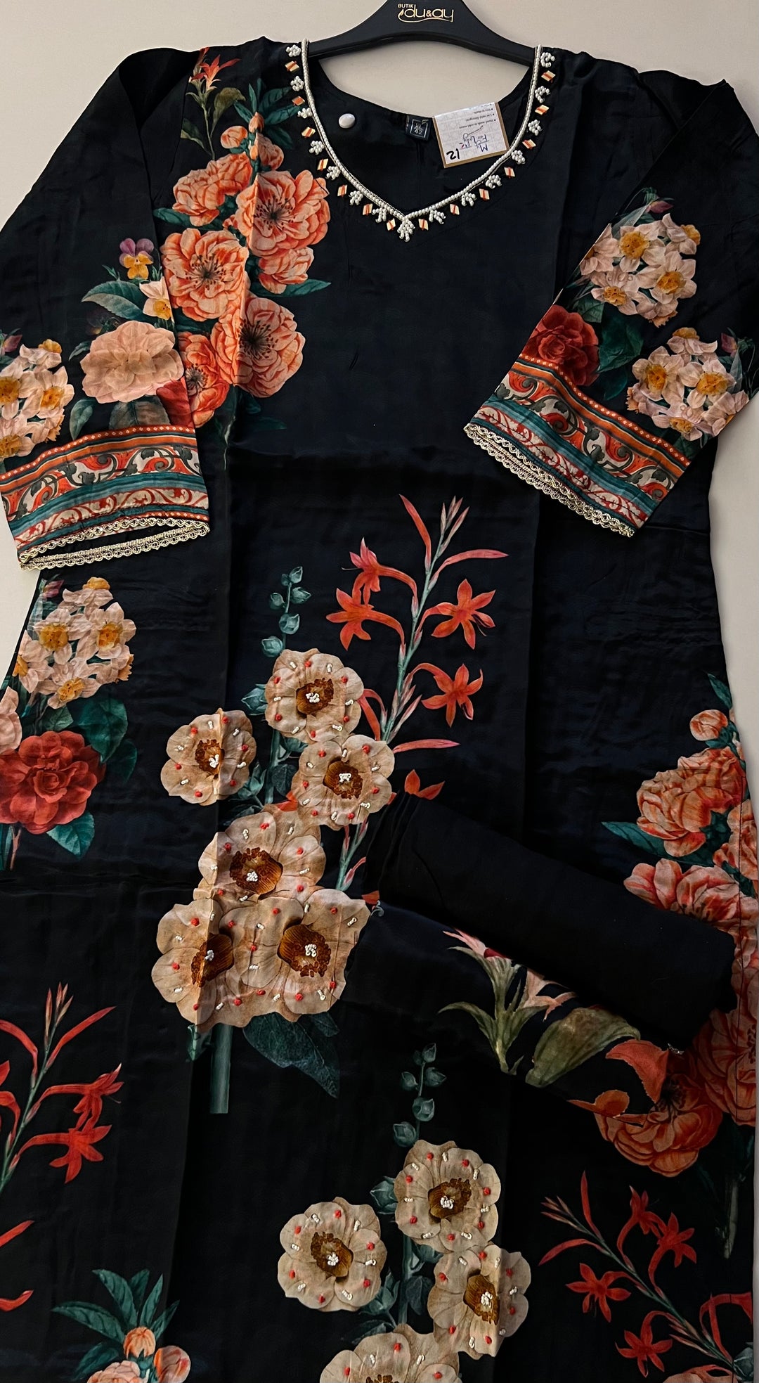 PRINTED WORK DESIGNER SUIT - IKFQU12