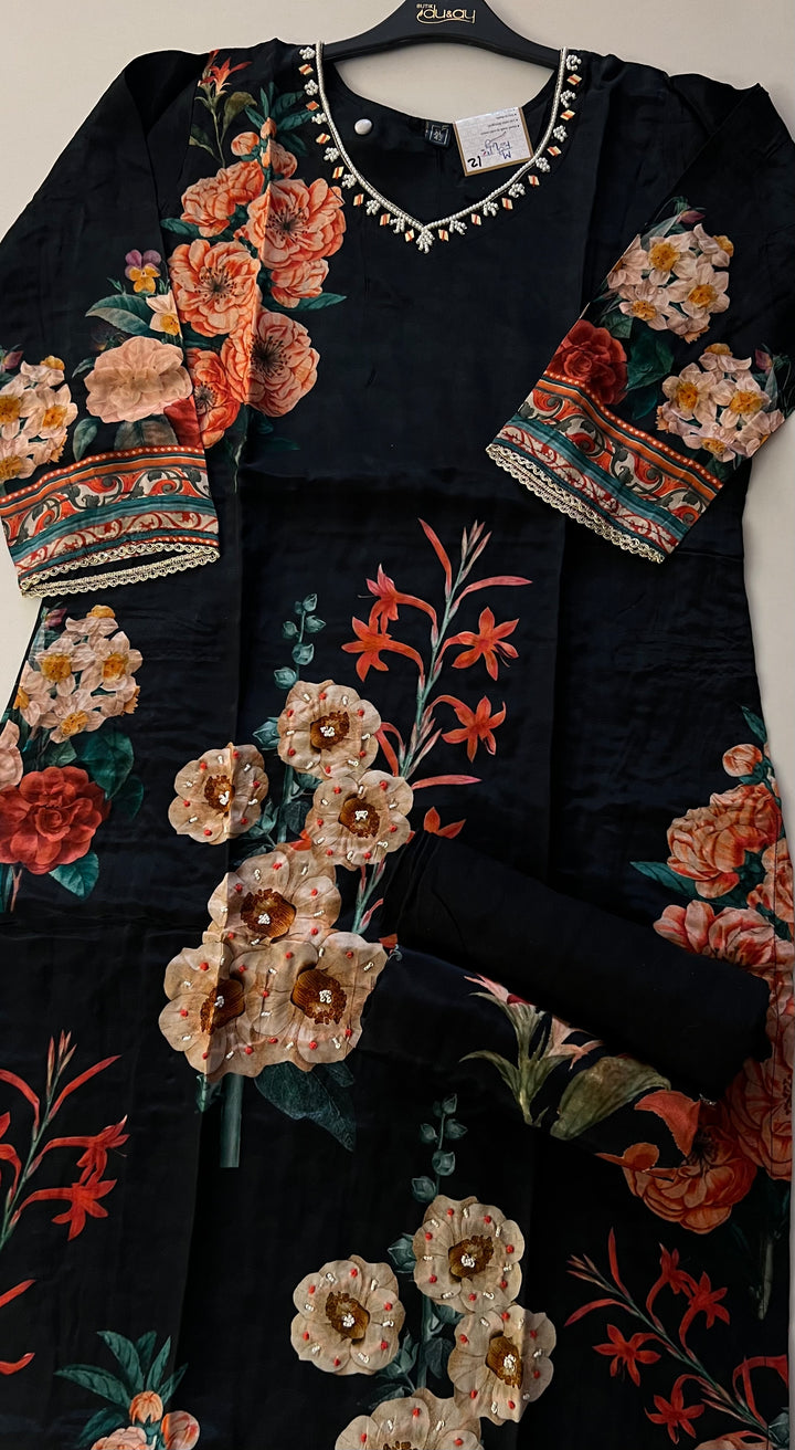 PRINTED WORK DESIGNER SUIT - IKFQU12