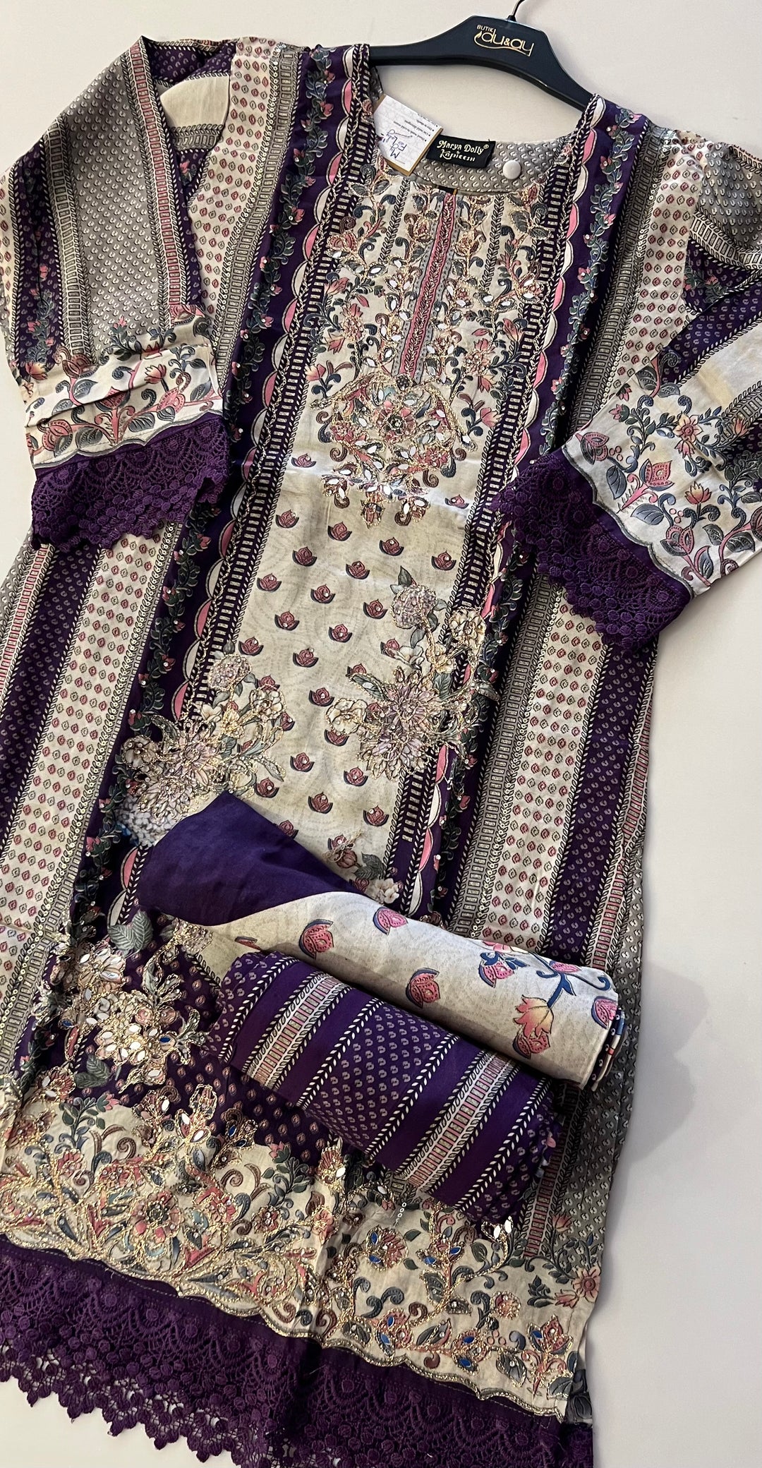 EMBROIDERI AND PRINTED WORK DESIGNER SUIT - MDFY20