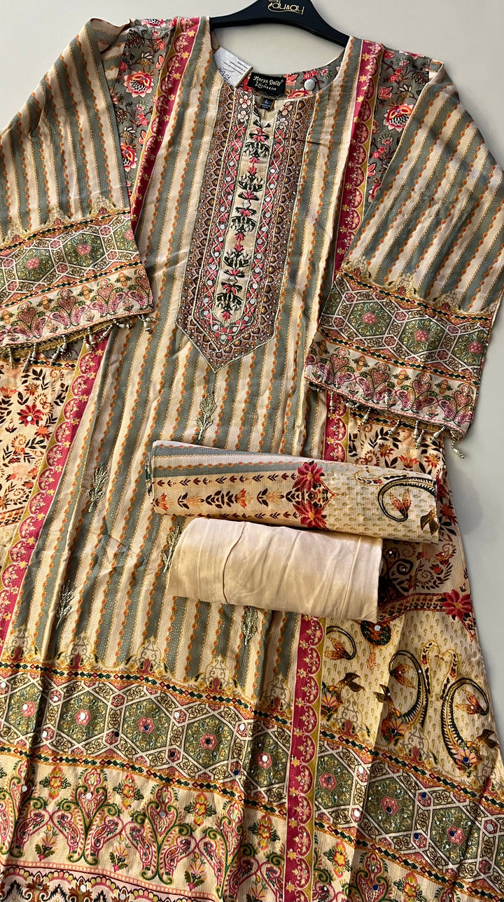 EMBROIDERED WORK DESIGNER  SUIT - MDFY24