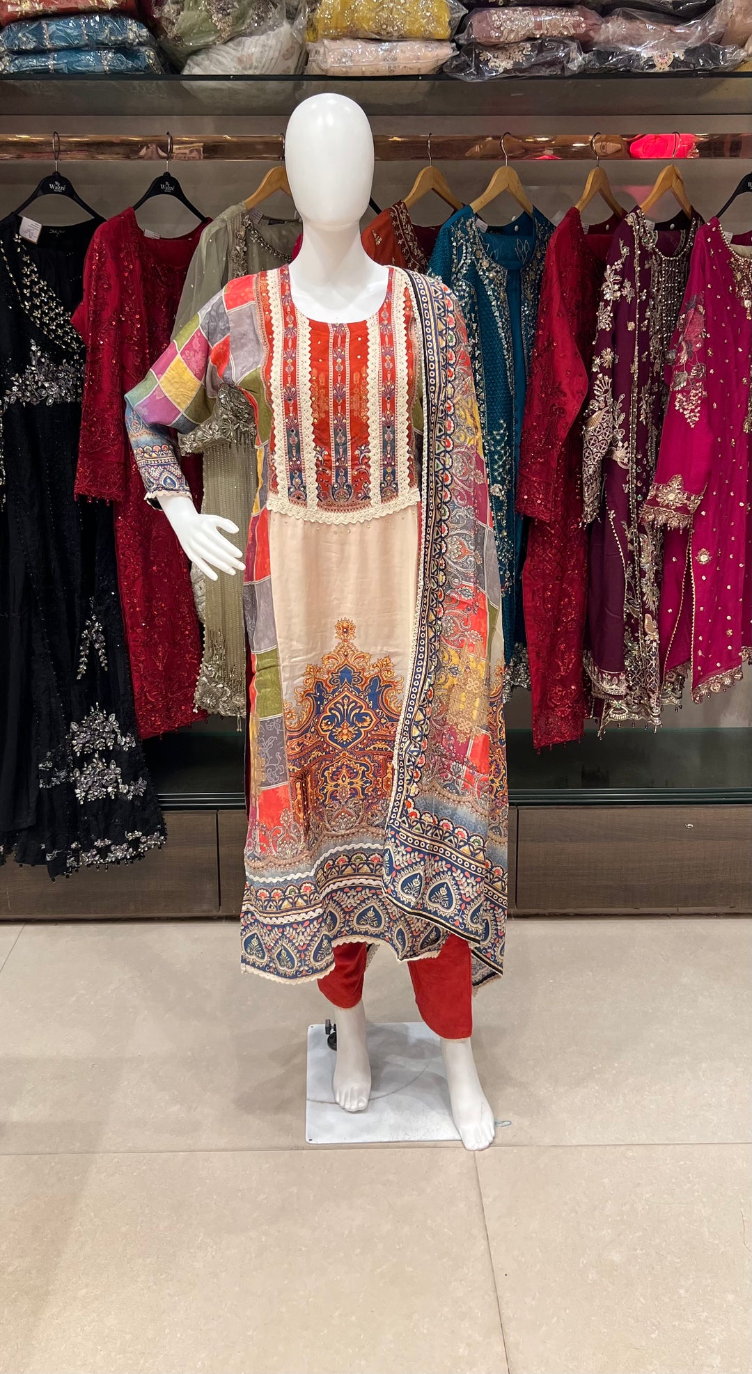 EMBROIDERED WORK DESIGNER  SUIT - IKFQE01