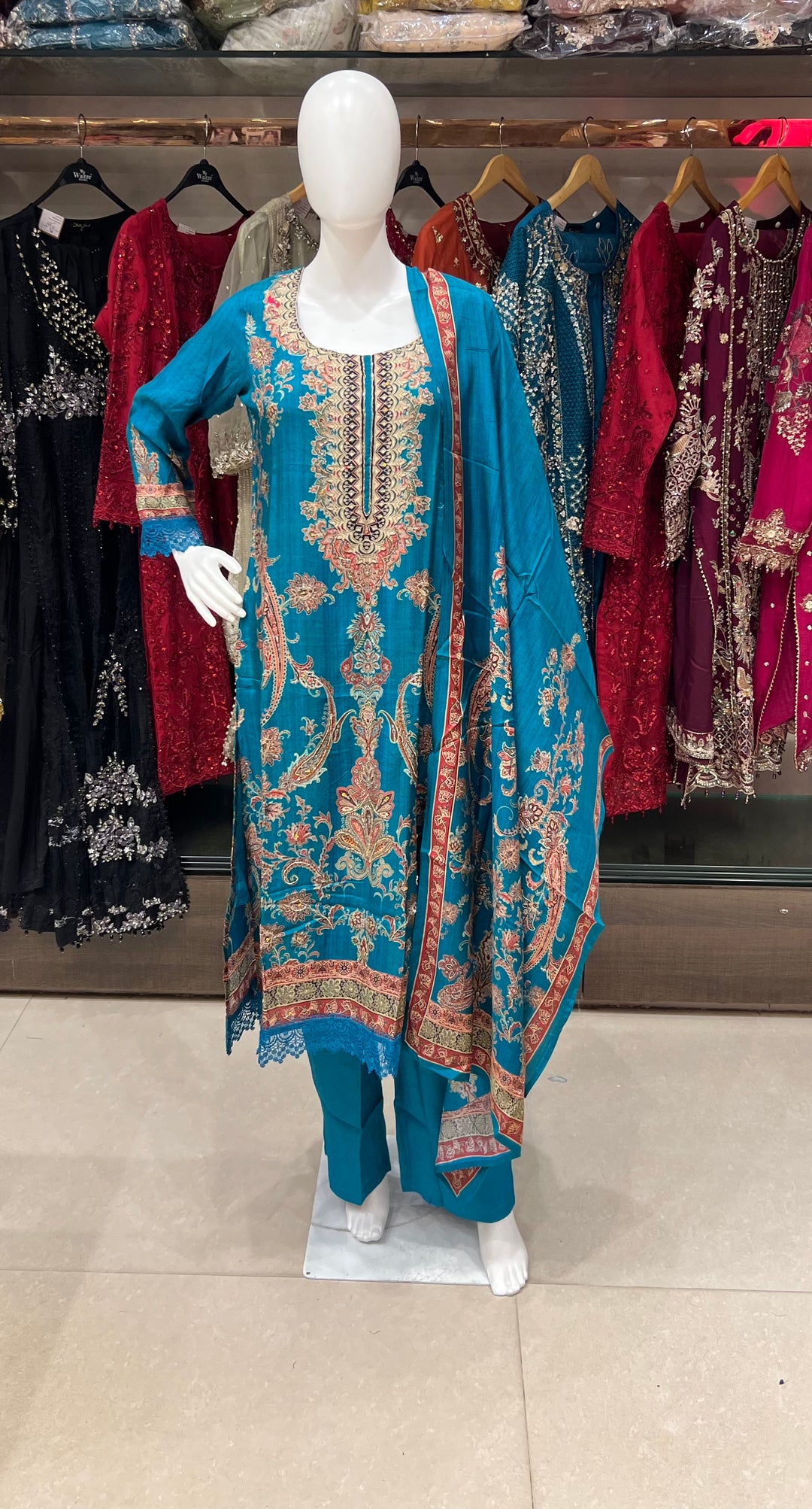 PRINTED WORK DESIGNER SUIT - IKFQU03