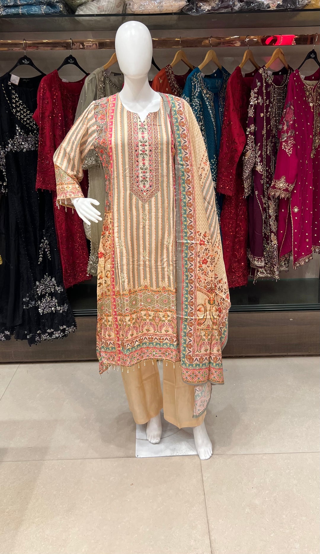 EMBROIDERED WORK DESIGNER  SUIT - MDFY24