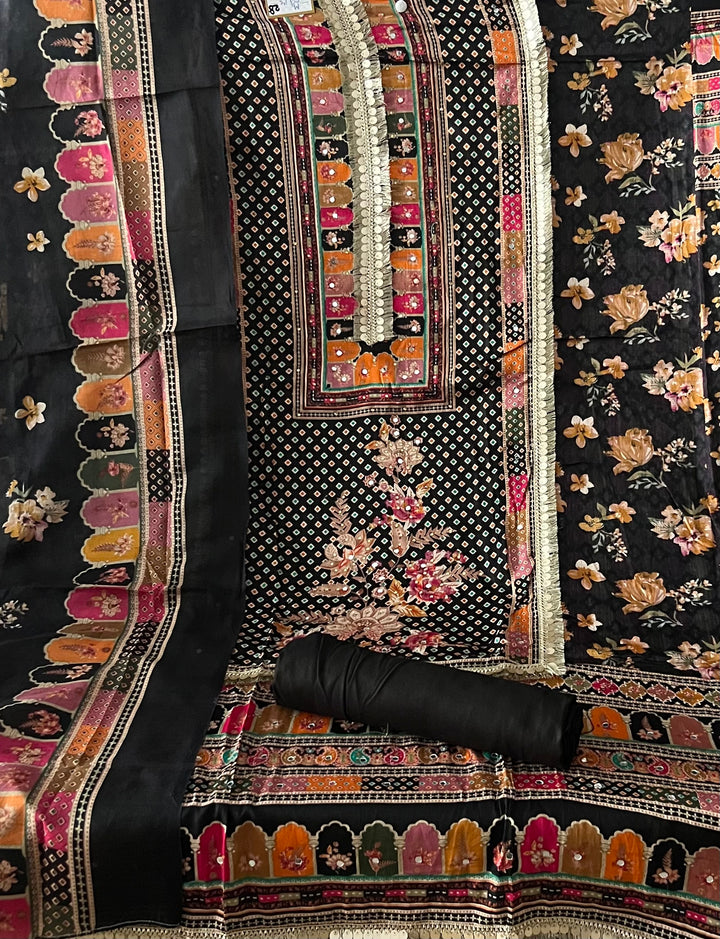 DESIGNER UNSTITCHED DRESS MATERIAL - BTMF28