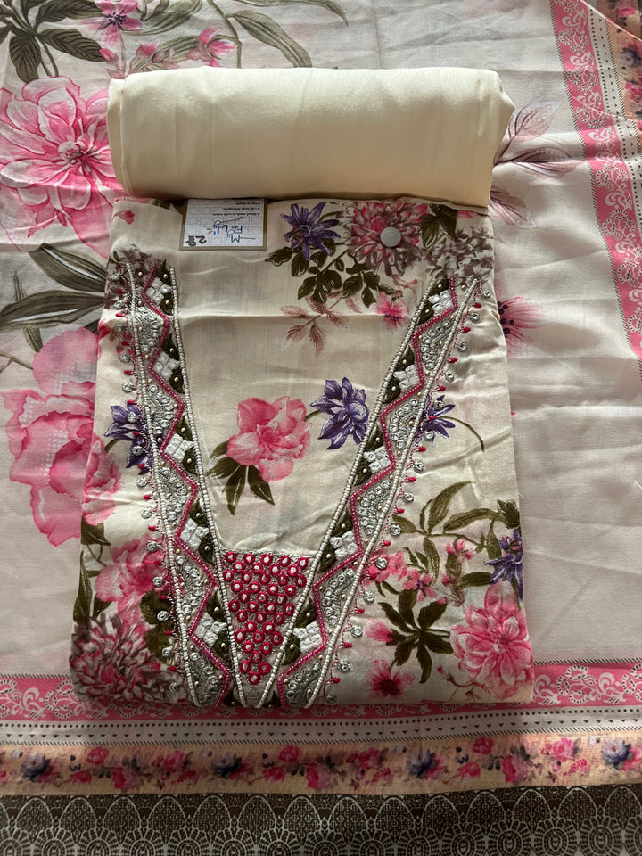DESIGNER UNSTITCHED DRESS MATERIAL - BTMF28