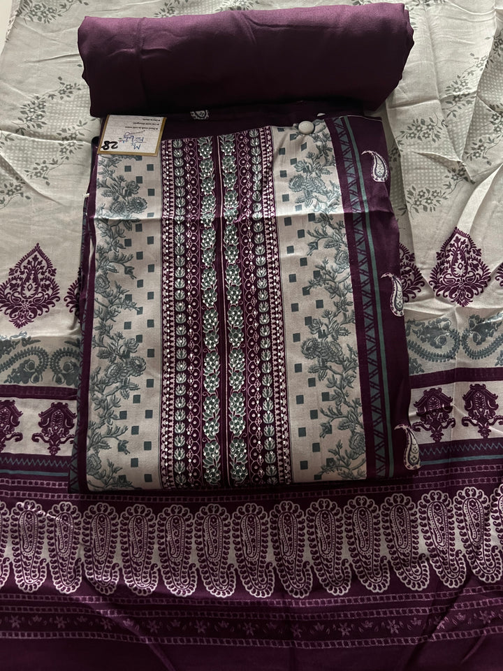 DESIGNER UNSTITCHED DRESS MATERIAL - BTMF28