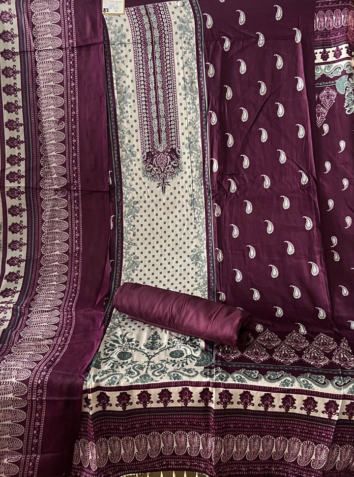 DESIGNER UNSTITCHED DRESS MATERIAL - BTMF28