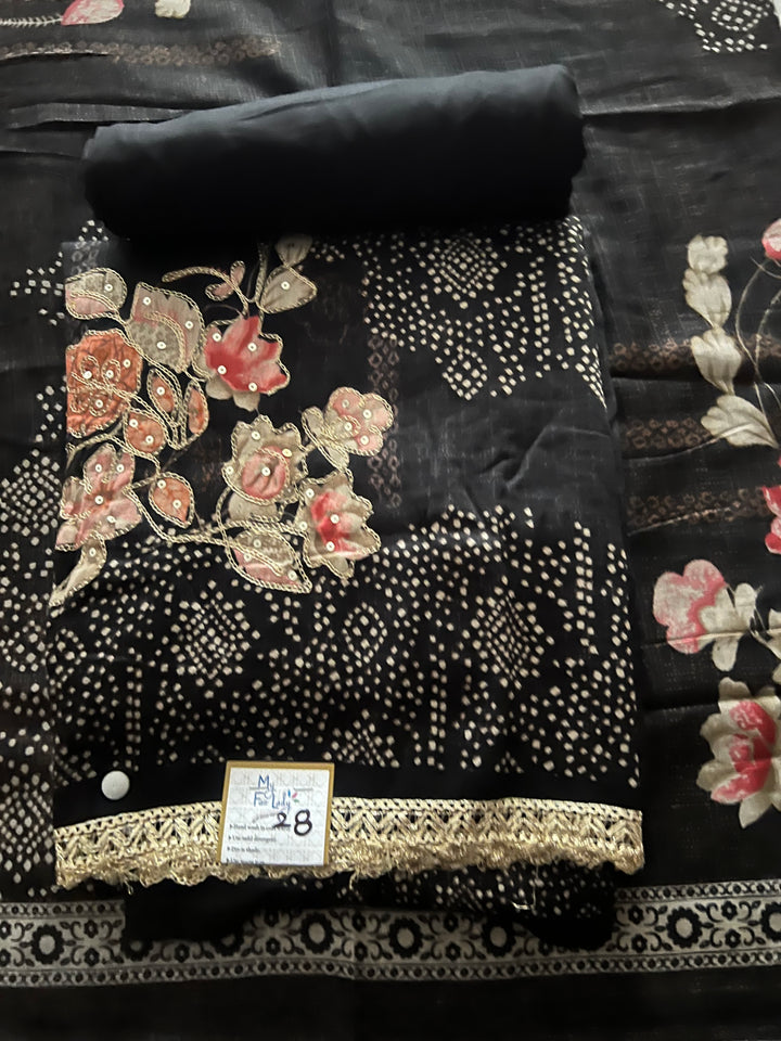 DESIGNER UNSTITCHED DRESS MATERIAL - BTMF28