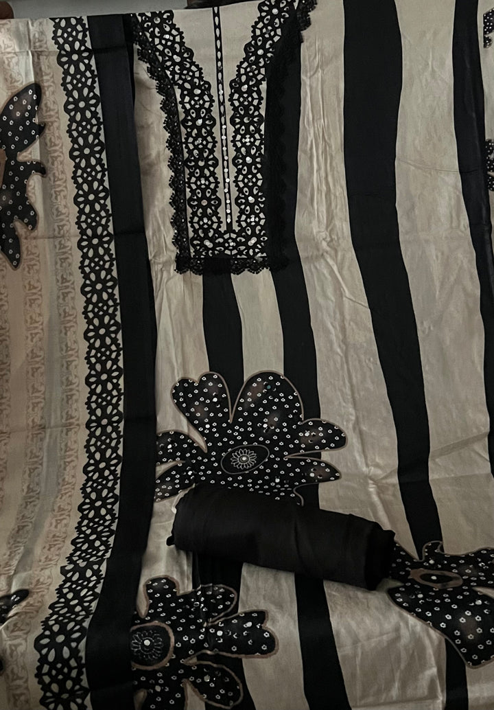 DESIGNER UNSTITCHED DRESS MATERIAL - BTMF28