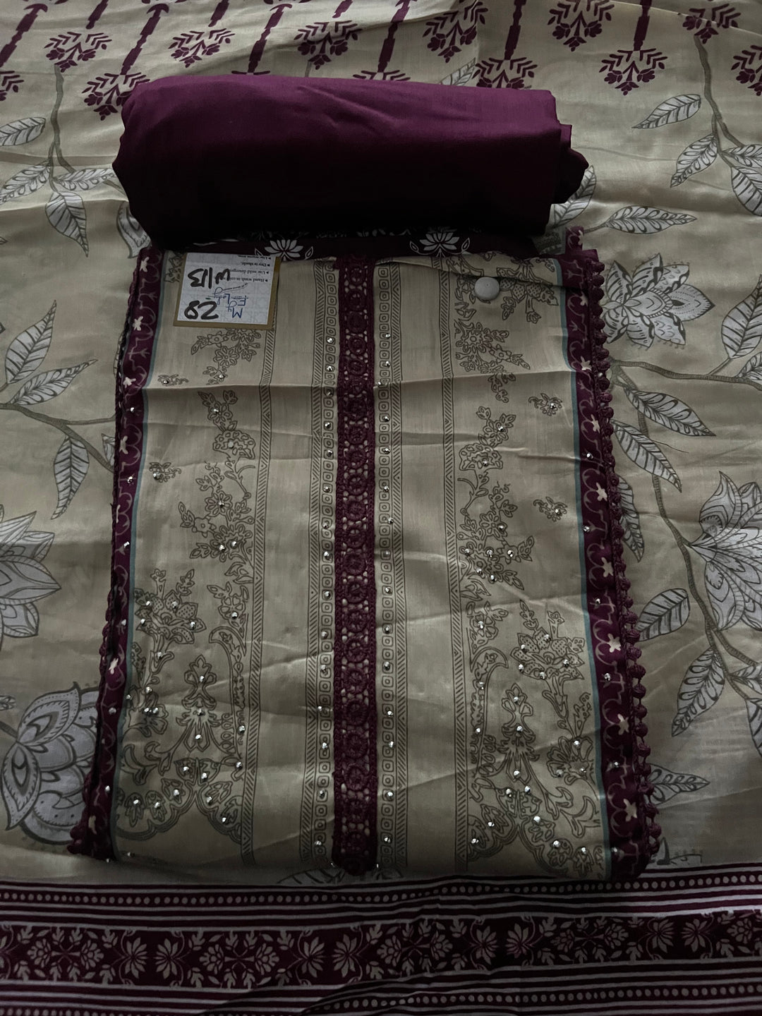 DESIGNER UNSTITCHED DRESS MATERIAL - BTMF28