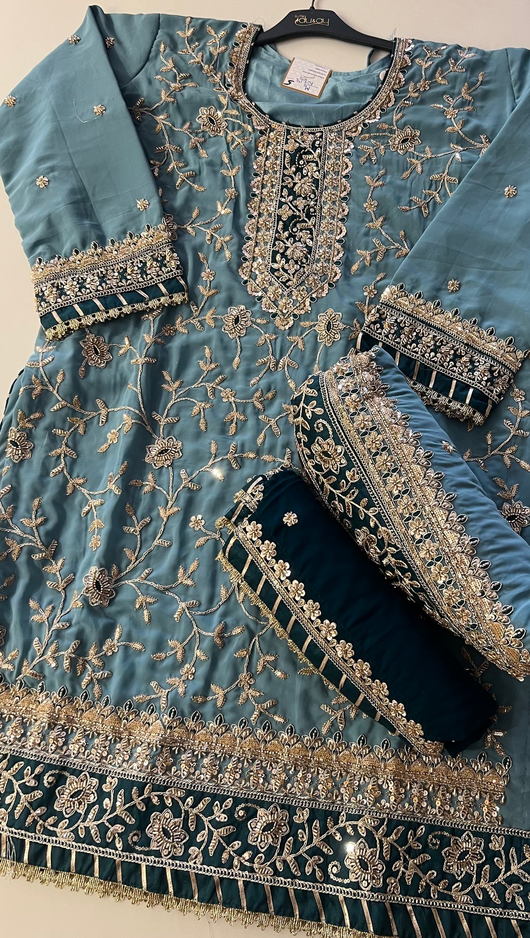 ZARI WORK DESIGNER SUIT - MZS05