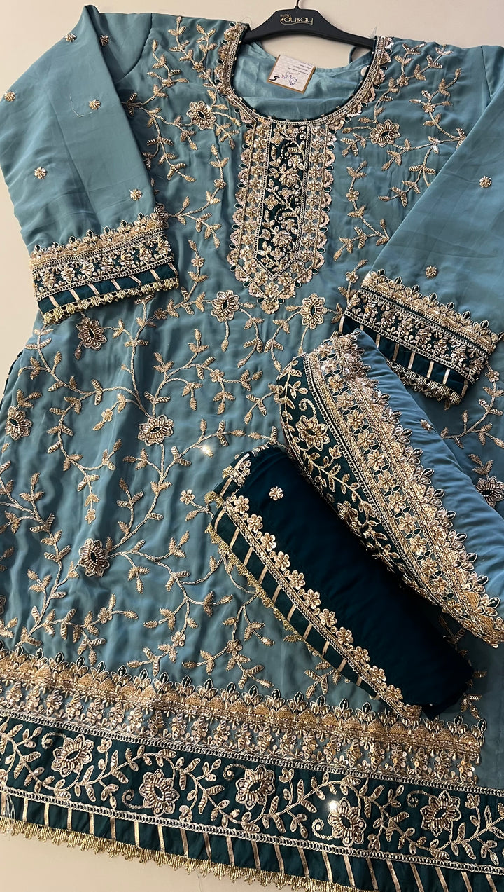 ZARI WORK DESIGNER SUIT - MZS05