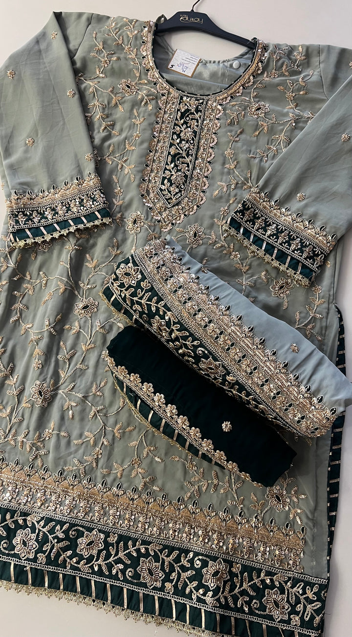 ZARI WORK DESIGNER SUIT - MZS05