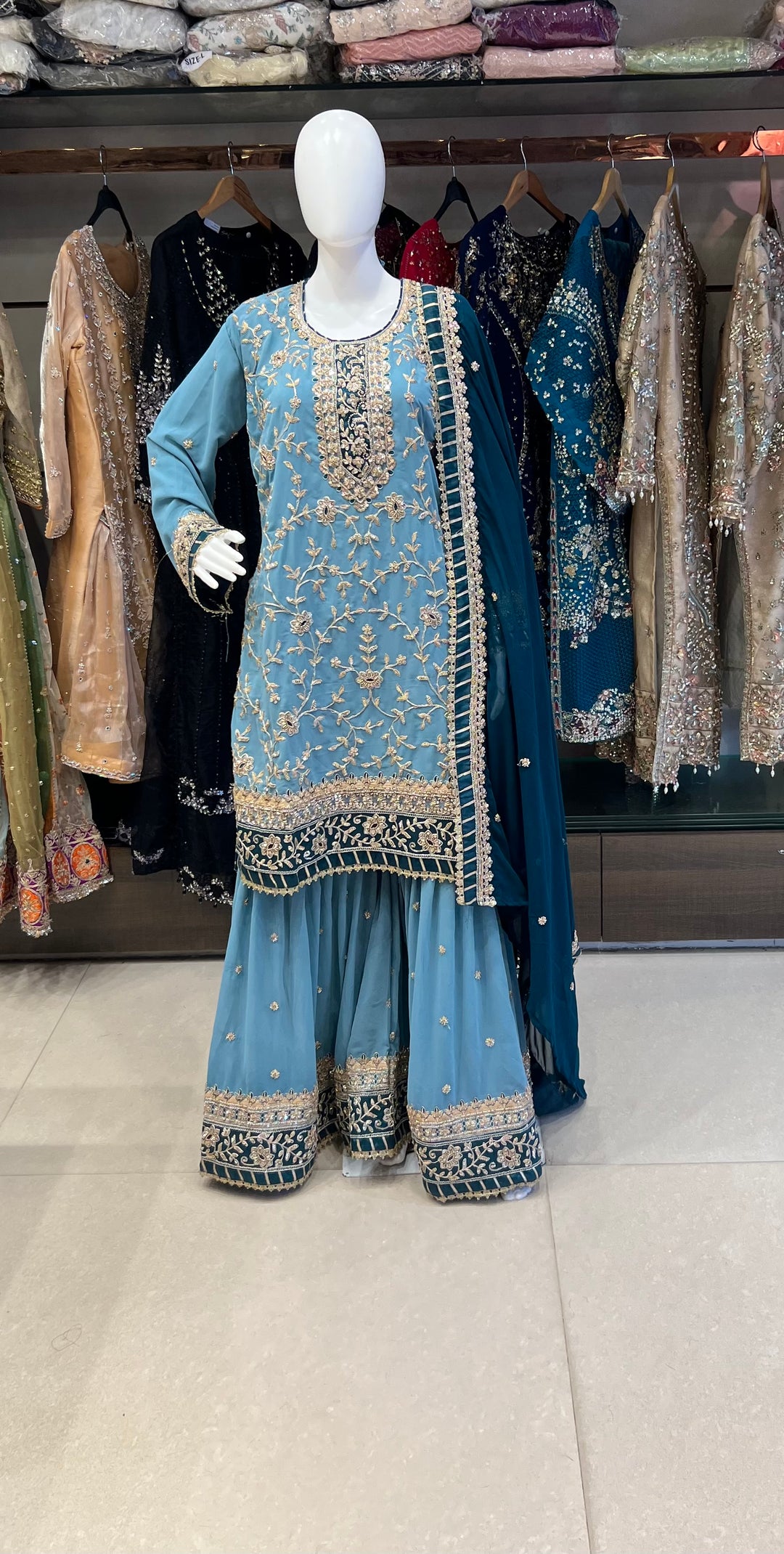 ZARI WORK DESIGNER SUIT - MZS05