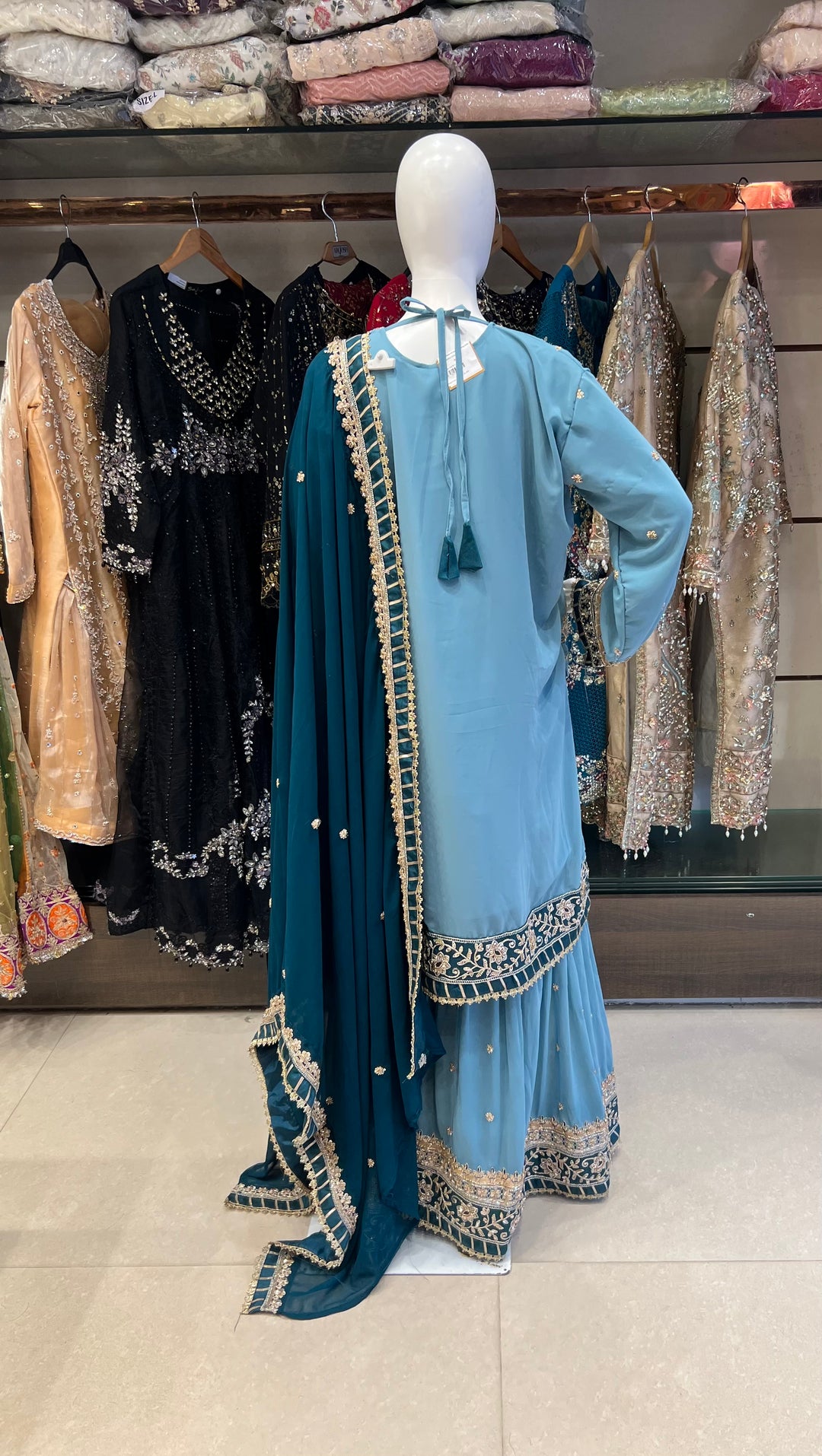 ZARI WORK DESIGNER SUIT - MZS05