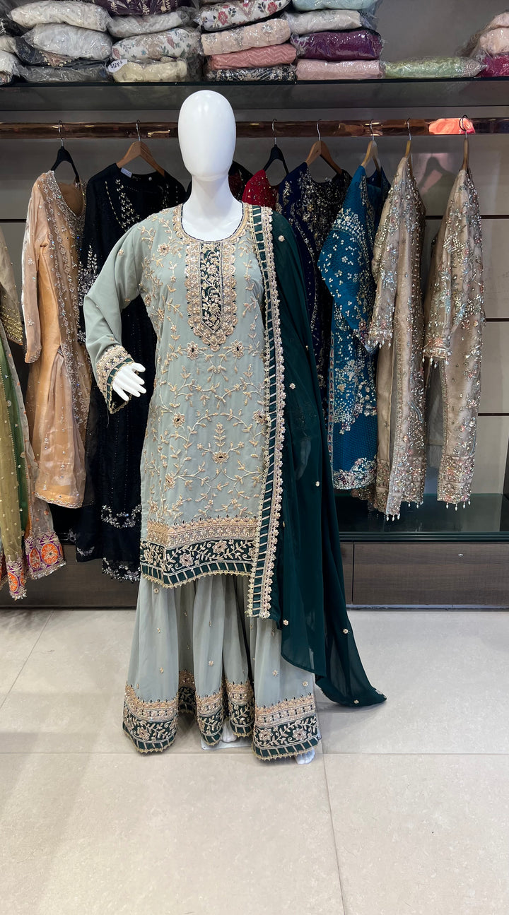 ZARI WORK DESIGNER SUIT - MZS05