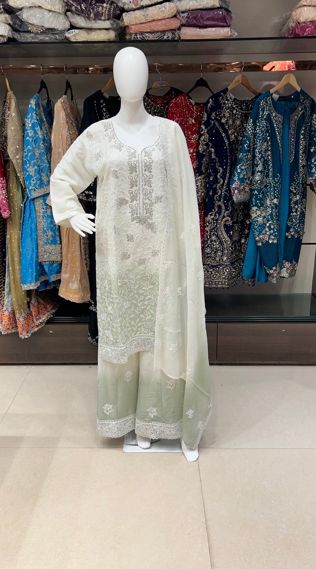 STONE WORK DESIGNER SUIT - MZS01