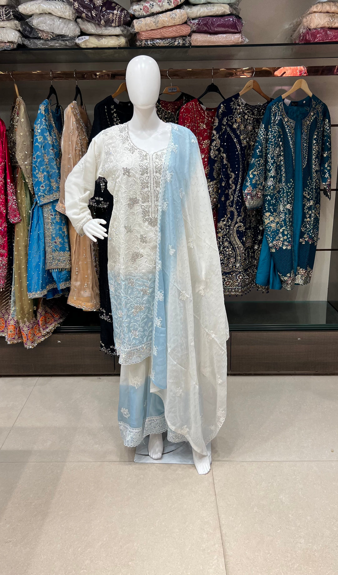 STONE WORK DESIGNER SUIT - MZS01