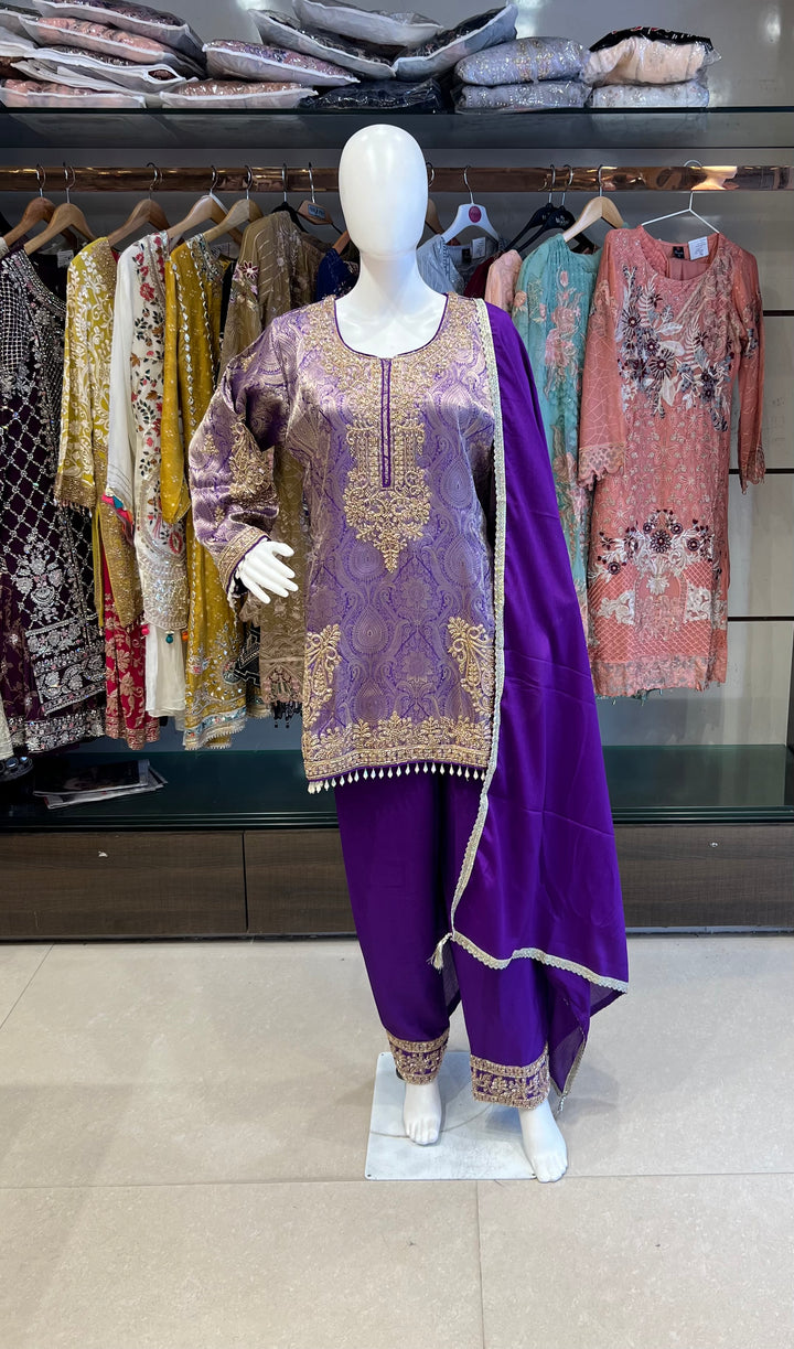 BANARASI PREMIUM OCCASION WEAR DESIGNER SUIT - MFLK02