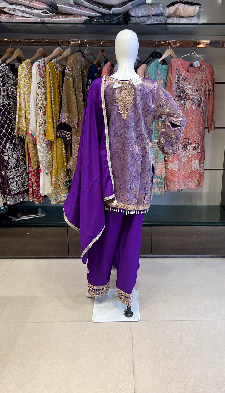 BANARASI PREMIUM OCCASION WEAR DESIGNER SUIT - MFLK01