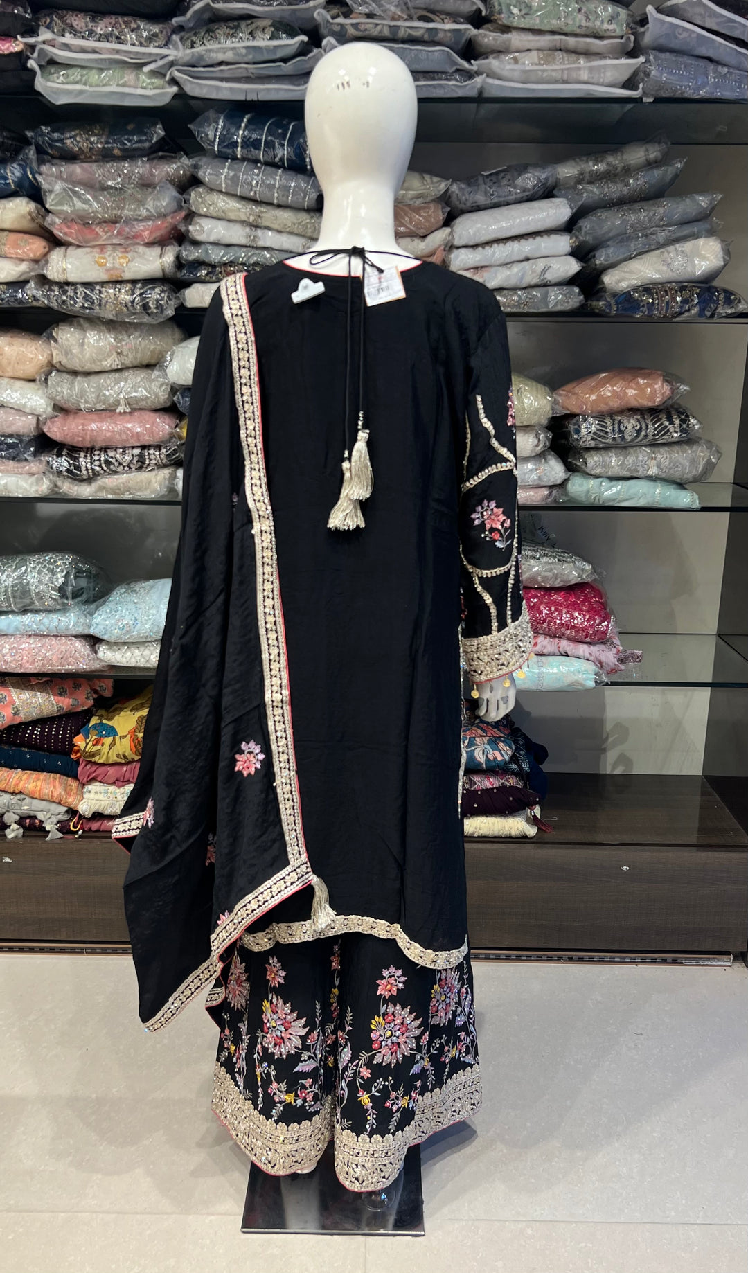 KASHMIRI WORK DESIGNER SUIT-IKRRA02/BLACK