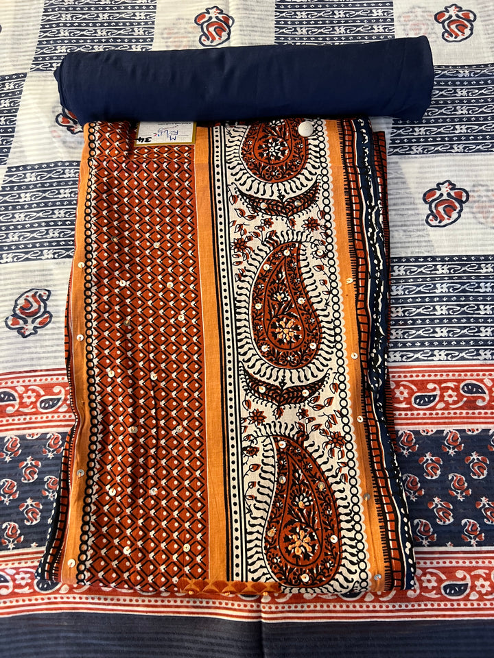 DESIGNER UNSTITCHED DRESS MATERIAL - BTMF34