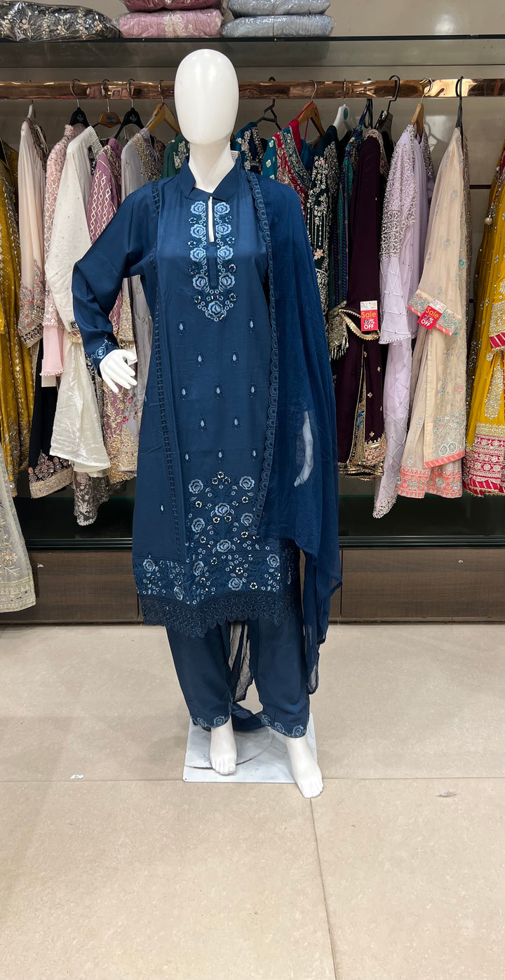 WORK DESIGNER EMBROIDERED SUIT - IKFB04