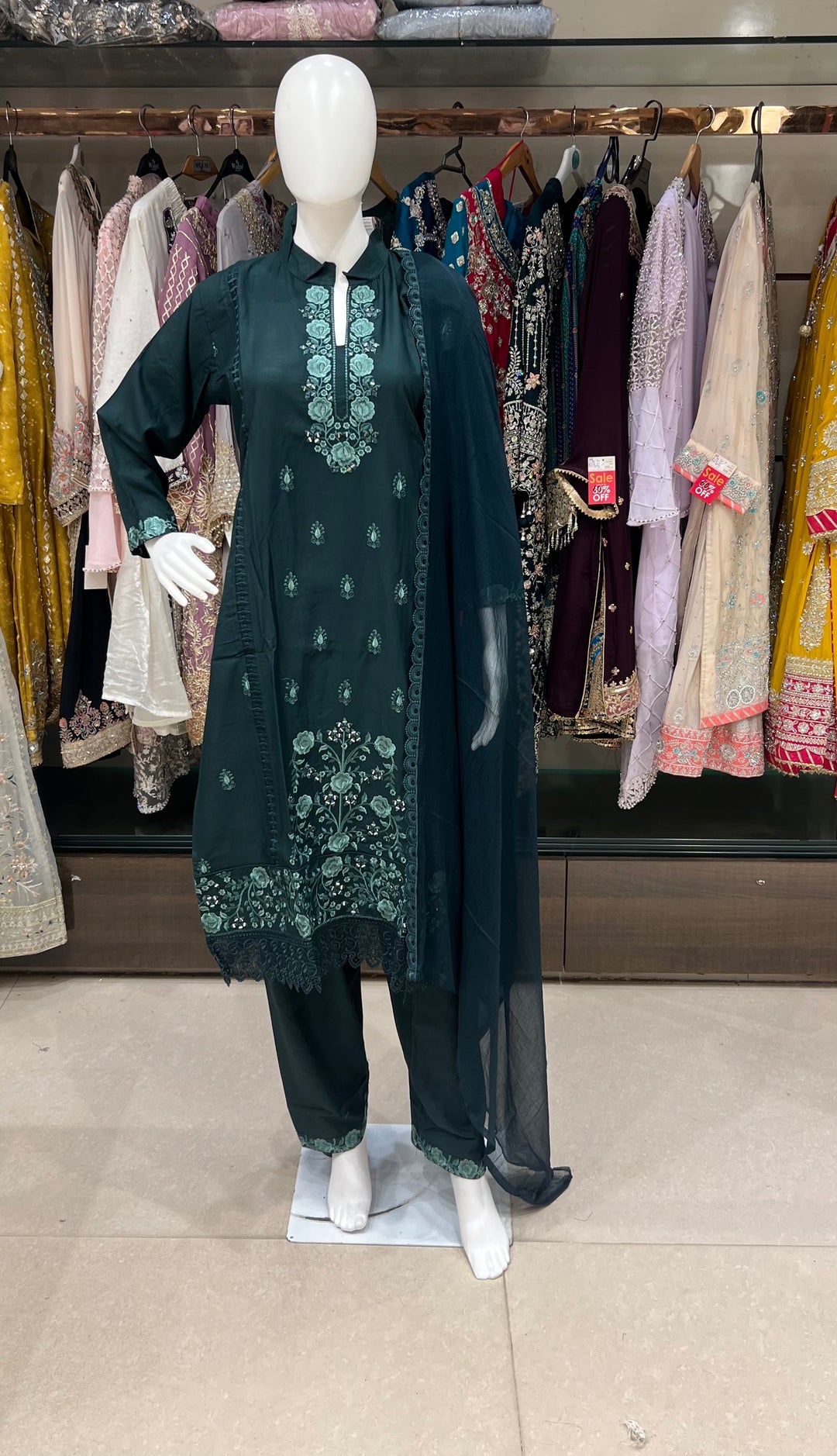 WORK DESIGNER EMBROIDERED SUIT - IKFB04