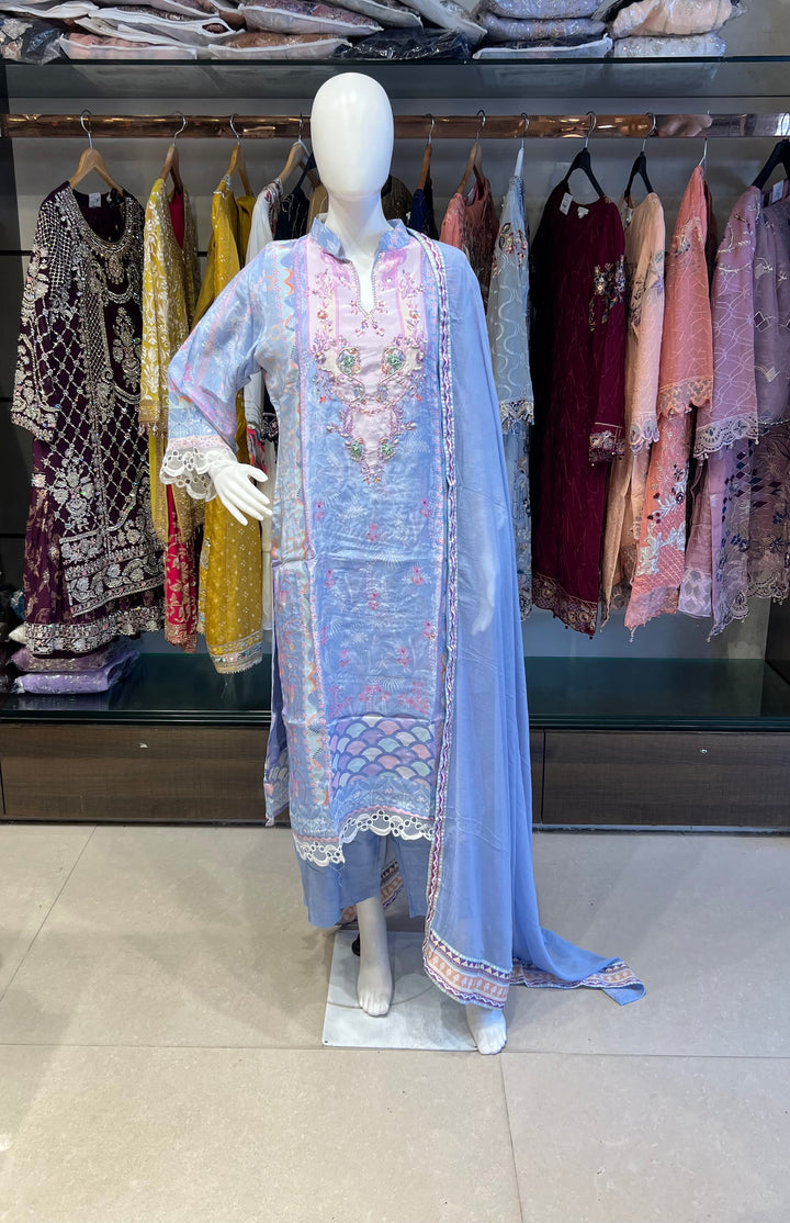 FEROZA SIMPLE ELEGANT SOFT FESTIVE LOOK - NMK05