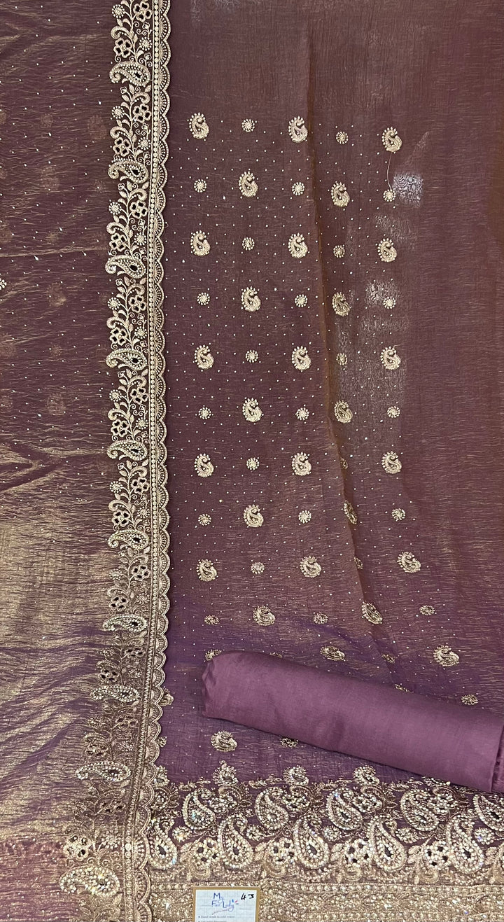 DESIGNER UNSTITCHED DRESS MATERIAL - BTA043