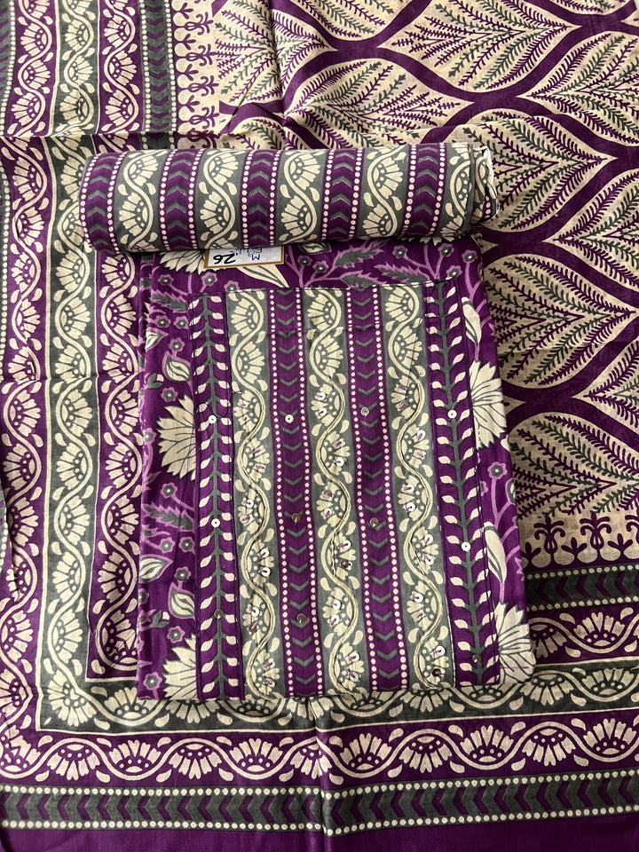 DESIGNER UNSTITCHED DRESS MATERIAL - BTMF26