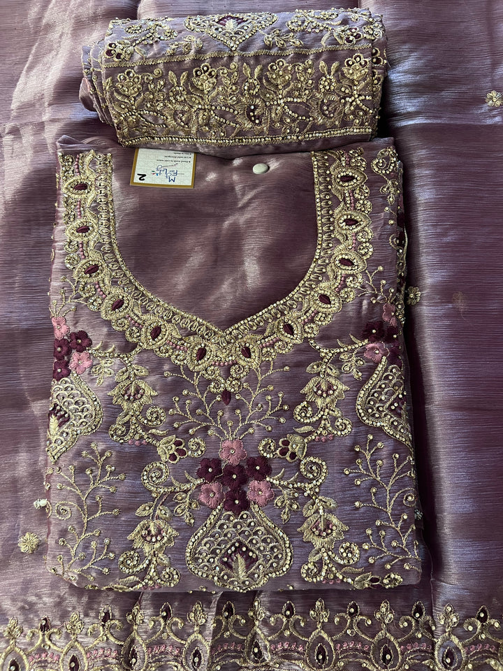 SEMI STITCH WORK DESIGNER SUIT - IKEJ22