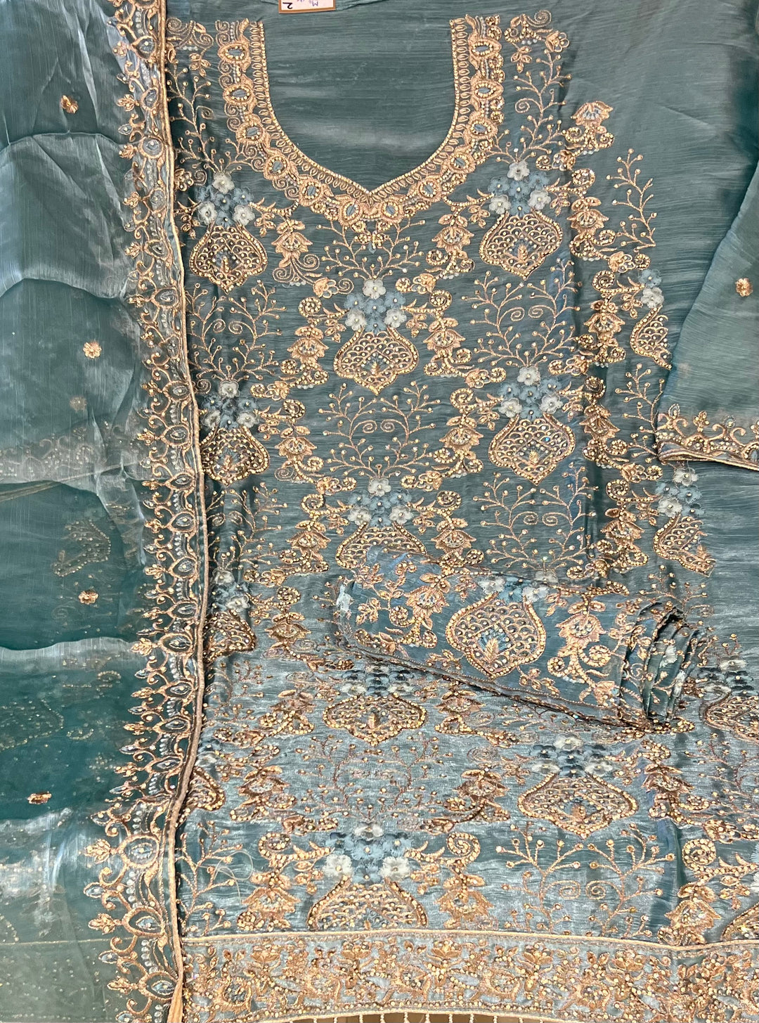 SEMI STITCH WORK DESIGNER SUIT - IKEJ22