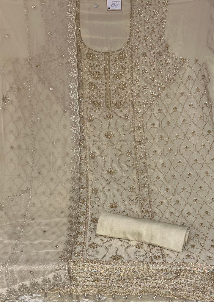 DESIGNER UNSTITCHED DRESS MATERIAL - IKEJ23