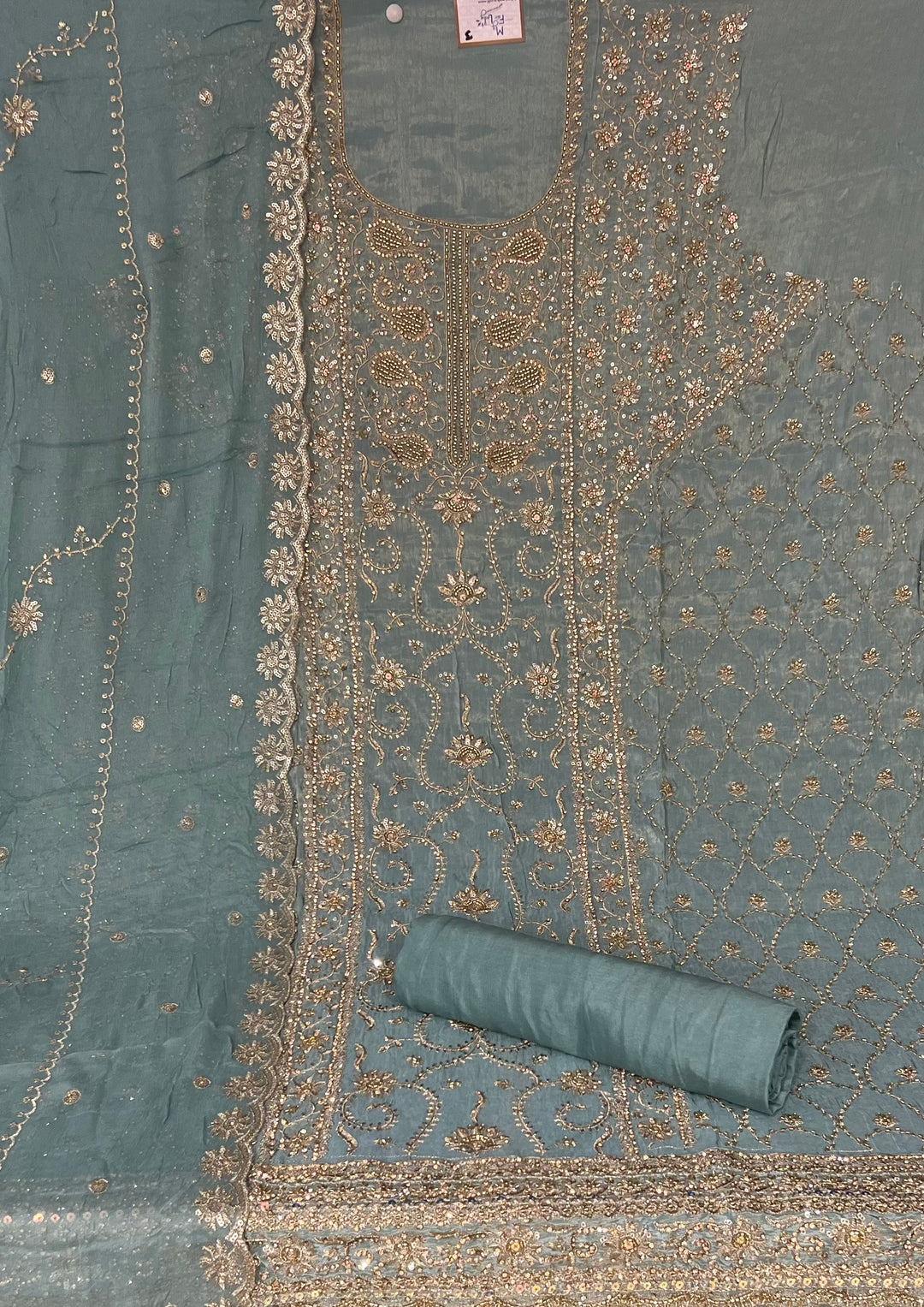 DESIGNER UNSTITCHED DRESS MATERIAL - IKEJ23