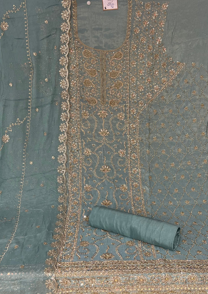 DESIGNER UNSTITCHED DRESS MATERIAL - IKEJ23