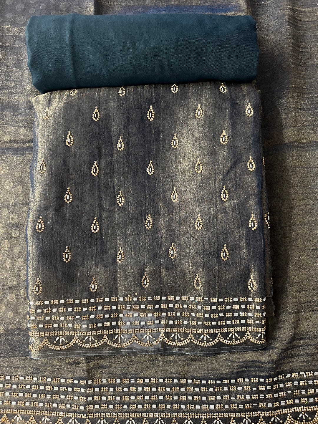 DESIGNER UNSTITCHED DRESS MATERIAL - IKEJ28