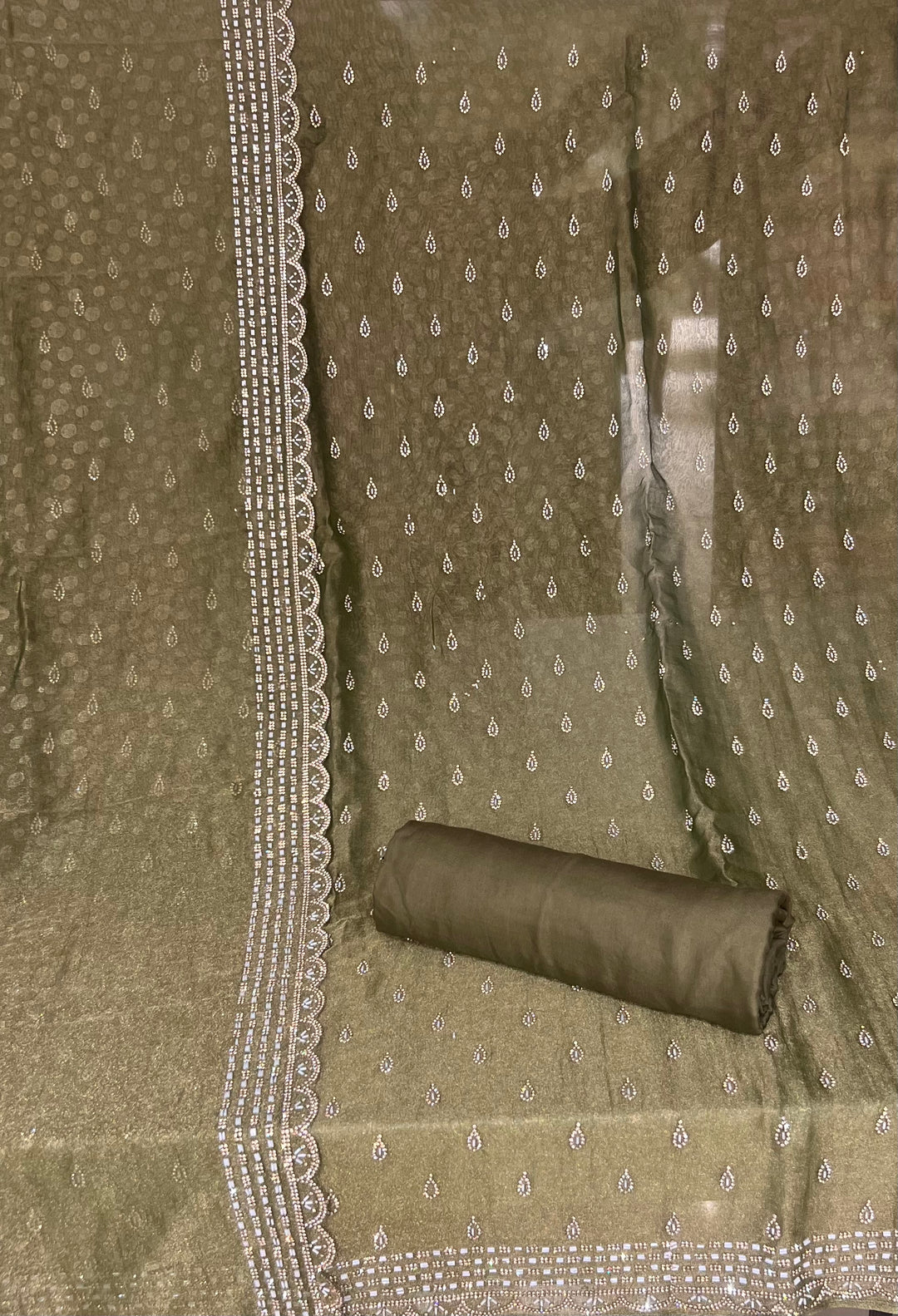 DESIGNER UNSTITCHED DRESS MATERIAL - IKEJ28