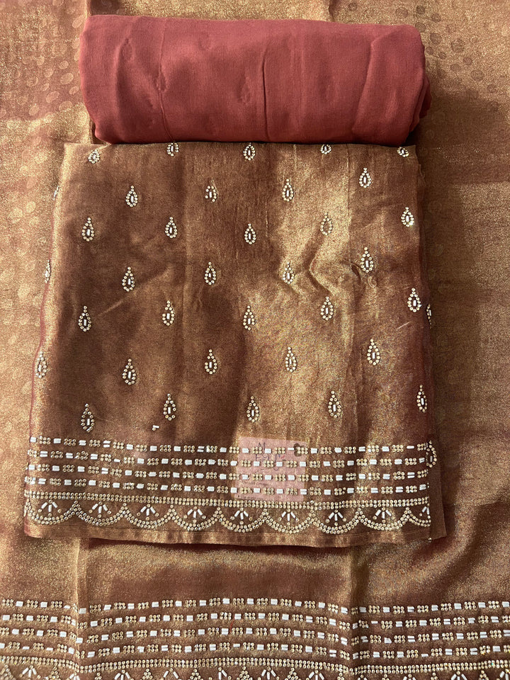 DESIGNER UNSTITCHED DRESS MATERIAL - IKEJ28